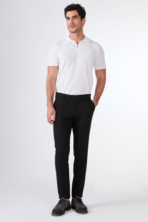 Erkek Ekstra Slim Fit Siyah Pantolon