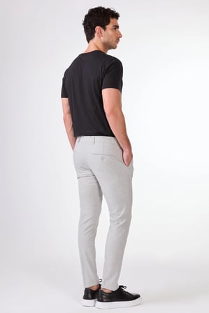 Erkek Ekstra Slim Fit Gri Pantolon