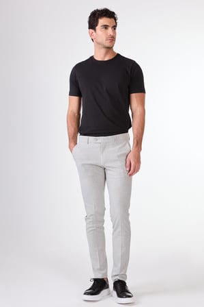 Erkek Ekstra Slim Fit Gri Pantolon