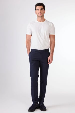 Erkek Slim Fit Lacivert Pantolon