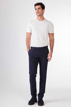 Erkek Slim Fit Lacivert Pantolon