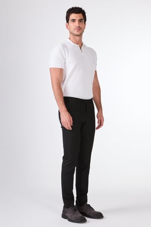 Erkek Slim Fit Siyah Pantolon