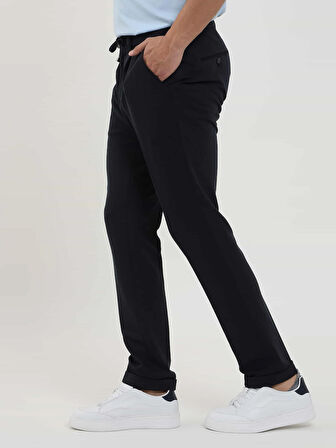 Dufy Koyu Lacivert Erkek Slim Fit Fitilli Jogger Pantolon - 104479