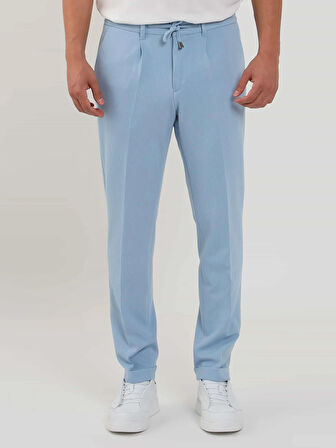 Dufy Mavi Erkek Slim Fit Fitilli Jogger Pantolon - 104486