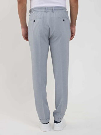 Dufy Mavi Erkek Slim Fit Gofre Desenli Jogger Pantolon - 104516