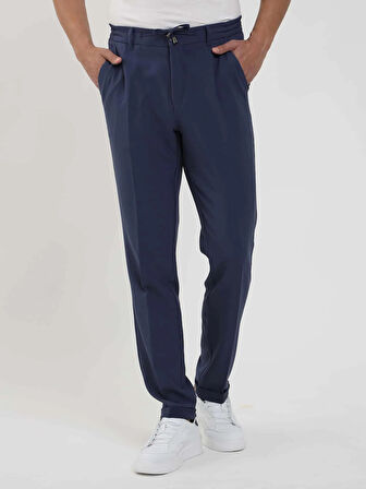 Dufy Lacivert Erkek Slim Fit Düz Jogger Pantolon - 104523