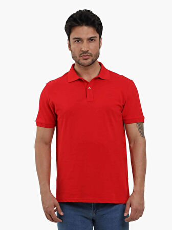 Dufy Kırmızı Erkek Slim Fit Düz Polo Yaka Tshirt - 105086