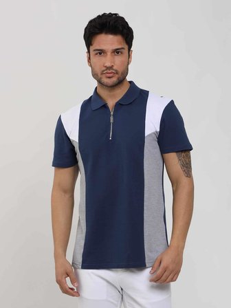 Dufy Lacivert Erkek Slim Fit Düz Polo Yaka Tshirt - 105264
