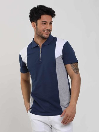 Dufy Lacivert Erkek Slim Fit Düz Polo Yaka Tshirt - 105264