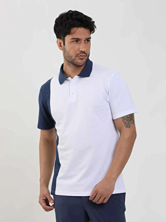Dufy Beyaz Erkek Slim Fit Desenli Polo Yaka Tshirt - 105269