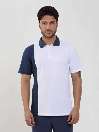 Dufy Beyaz Erkek Slim Fit Desenli Polo Yaka Tshirt - 105269