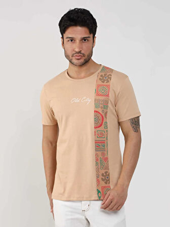 Dufy Vizon Erkek Slim Fit Desenli O Yaka Tshirt - 105314