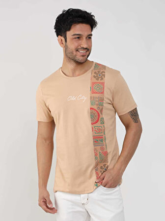 Dufy Vizon Erkek Slim Fit Desenli O Yaka Tshirt - 105314