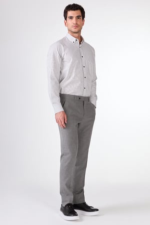 Erkek Regular Fit Koyu Gri Pantolon