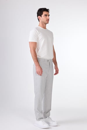 Erkek Regular Fit Açık Gri Pantolon