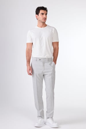 Erkek Regular Fit Açık Gri Pantolon