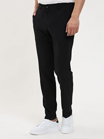 Dufy Siyah Erkek Slim Fit Düz Pantolon - 106954