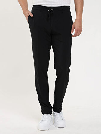 Dufy Siyah Erkek Slim Fit Düz Pantolon - 106954