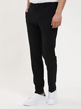 Dufy Siyah Erkek Slim Fit Düz Pantolon - 106954