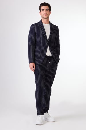 Erkek Slim Fit Mono Yaka Lacivert Ceket