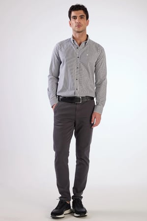 Erkek Slim Fit Uzun Kol Siyah Gömlek