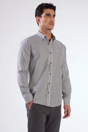 Erkek Slim Fit Uzun Kol Siyah Gömlek