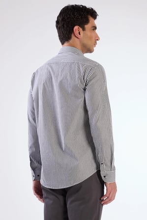 Erkek Slim Fit Uzun Kol Siyah Gömlek