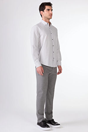 SİYAH   KARE DESEN ERKEK GÖMLEK - REGULAR FIT