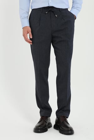 Erkek Slim Fit Lacivert Pantolon