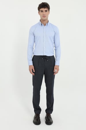 Erkek Slim Fit Lacivert Pantolon