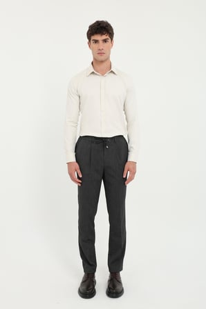 Erkek Slim Fit Siyah Pantolon