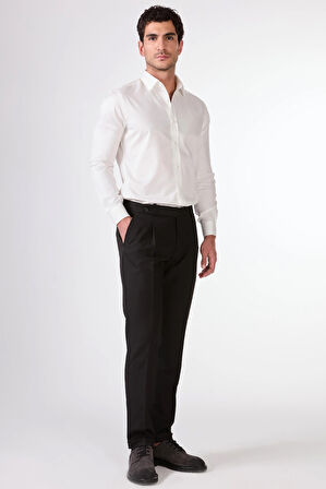 Siyah   Düz Erkek Takım Elbise - Slim Fit