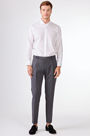 Gri   Düz Erkek Takım Elbise - Slim Fit