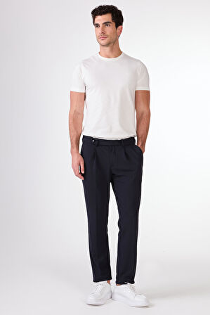 LACİVERT   DÜZ ERKEK PANTOLON - SLIM FIT