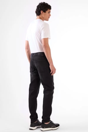 Erkek Slim Fit Siyah Jean
