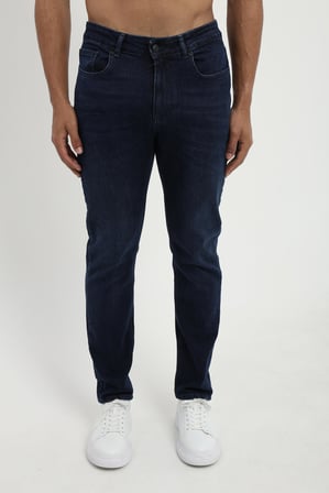 Erkek Slim Fit Lacivert Jean