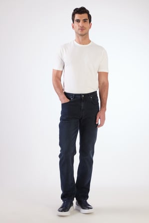 Erkek Regular Fit Koyu Lacivert Jean