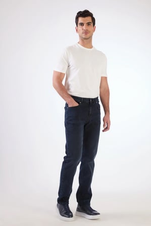 Erkek Regular Fit Koyu Lacivert Jean