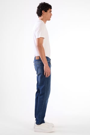 Erkek Regular Fit Mavi Jean