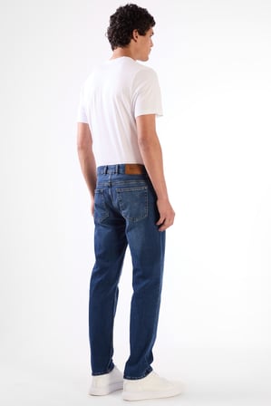 Erkek Regular Fit Mavi Jean