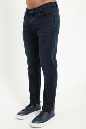 Erkek Slim Fit Koyu Lacivert Jean