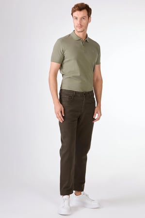 Erkek Slim Fit Haki Pantolon