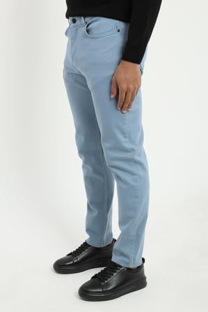 Erkek Slim Fit Mavi Pantolon