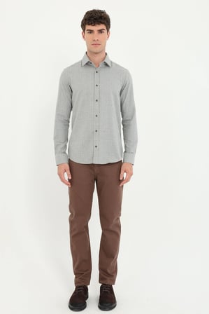 Erkek Slim Fit Kahve Pantolon