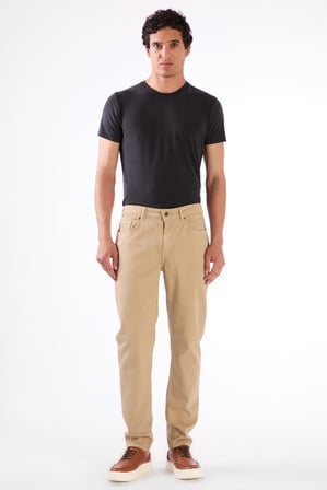 Erkek Slim Fit Vizon Pantolon