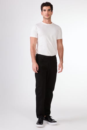 Erkek Slim Fit Siyah Pantolon