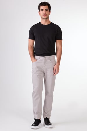 Erkek Slim Fit Açık Gri Pantolon