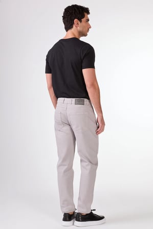 Erkek Slim Fit Açık Gri Pantolon