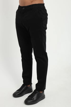 Erkek Regular Fit Siyah Pantolon