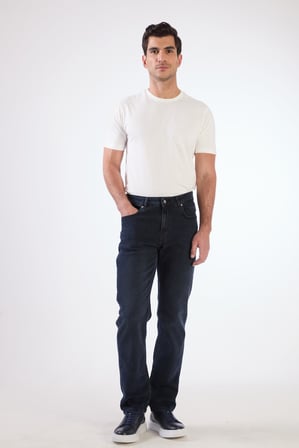 Erkek Regular Fit Koyu Lacivert Jean